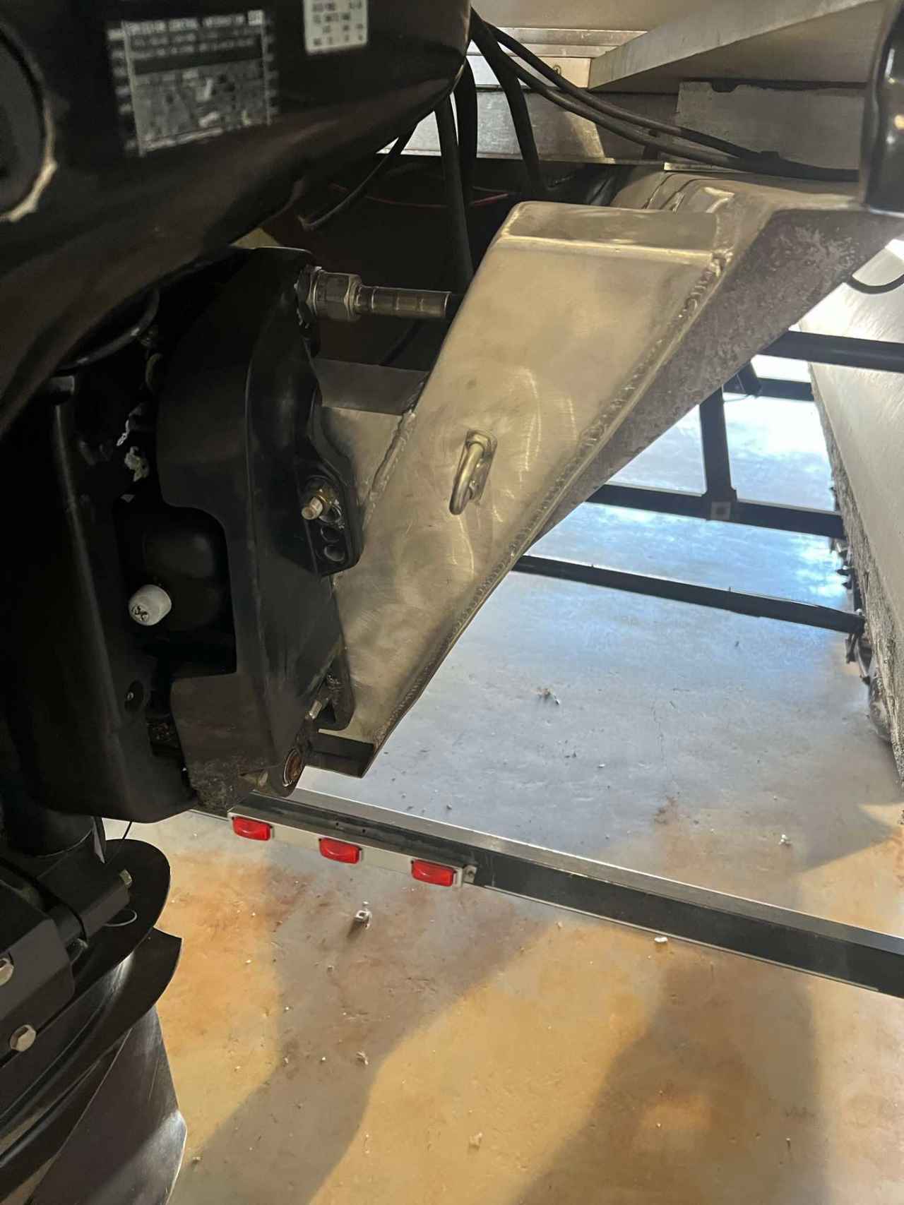 Aluminum trailer fender bracket welding on a custom trailer build in Avoyelles Parish, Louisiana