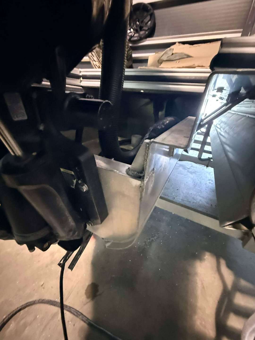 Trailer fender fabrication and welding in progress in the Bunkie, Louisiana shop