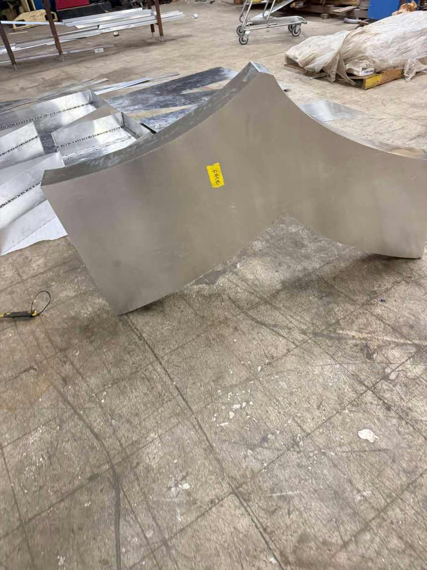 Formed aluminum sign letter return fabricated in Avoyelles Parish, Louisiana